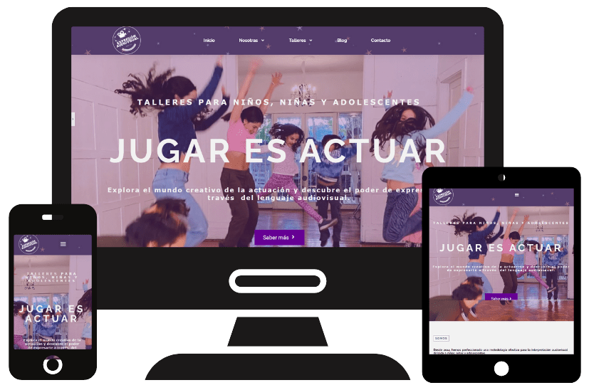 Pagina talleractuacioninfantil.cl diseñada por hacemostupaginaweb.cl