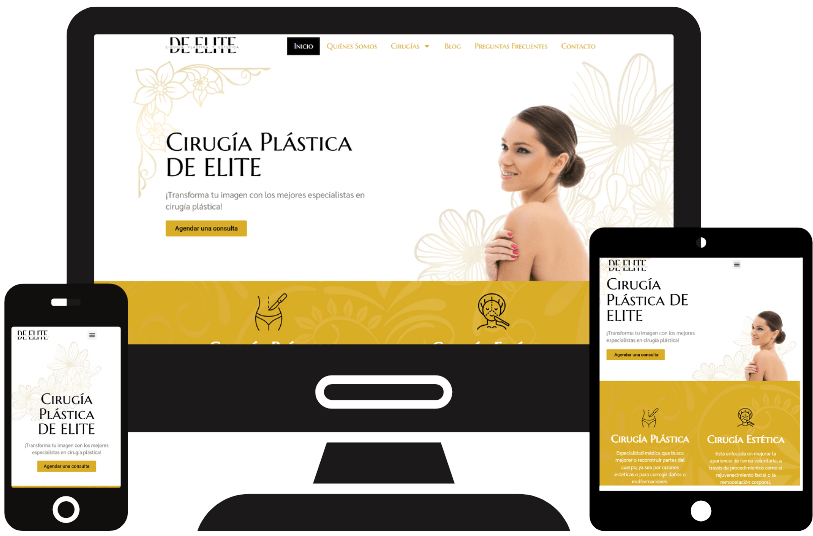 Pagina clinicadeelite.cl diseñada por hacemostupaginaweb.cl